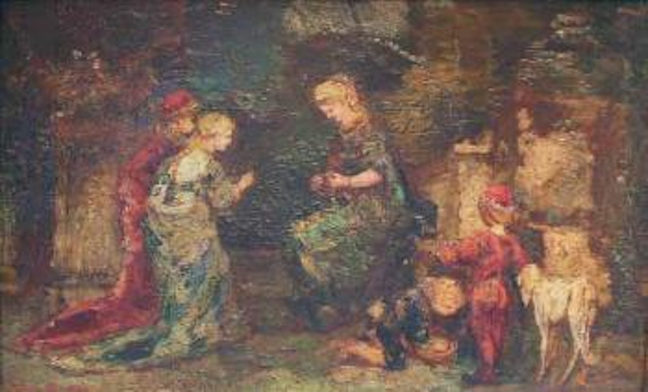Scène de parc by Adolphe Monticelli