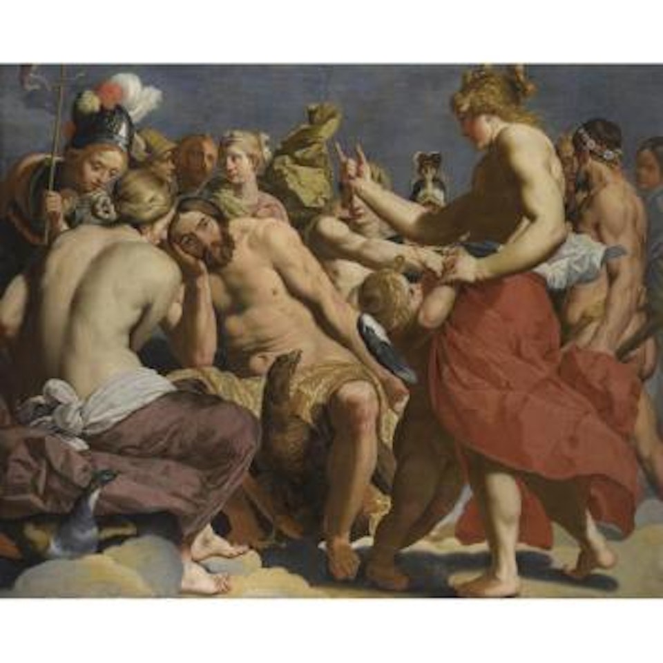 Jupiter Rebuked By Venus On Mount Olympus by Abraham Janssens