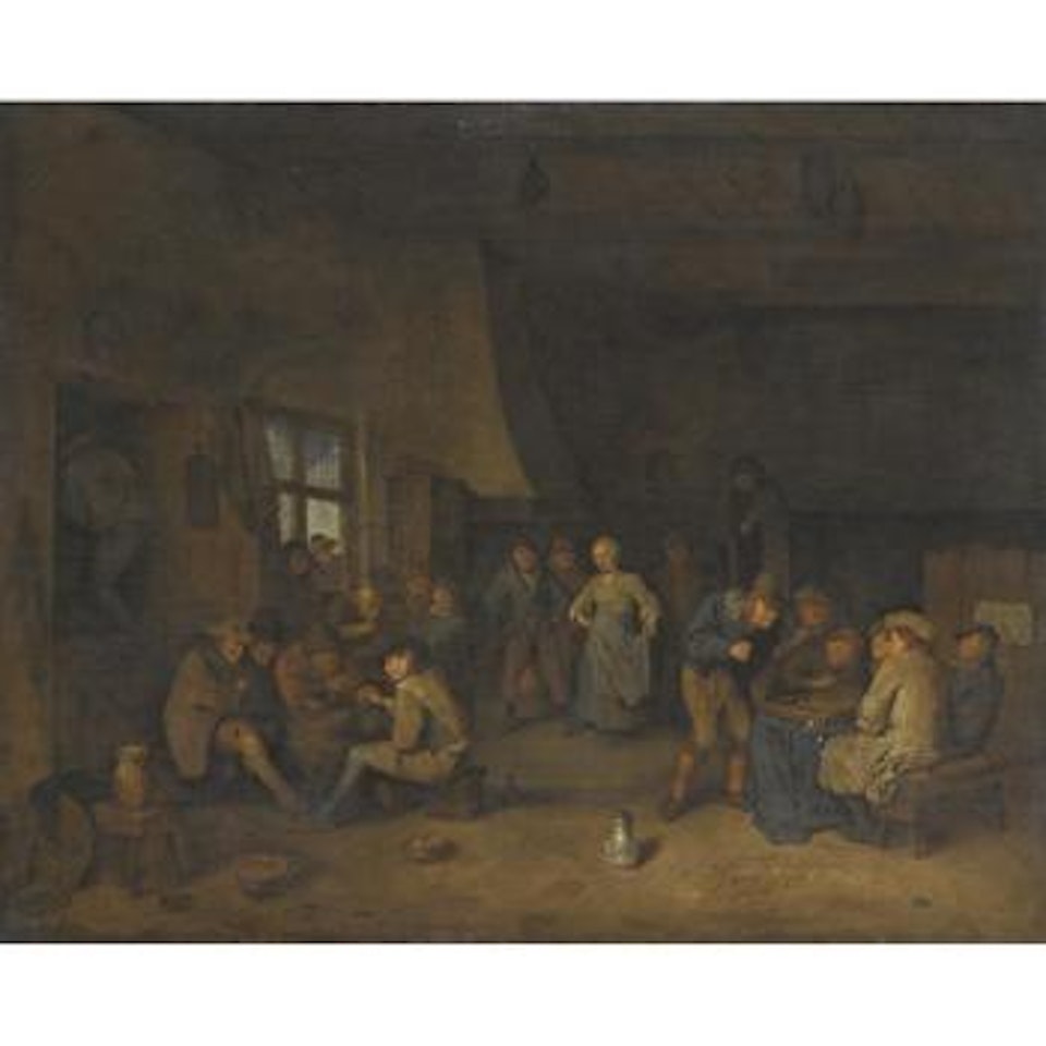 A Tavern Scene With Figures Playing Chess by Egbert van Heemskerk III