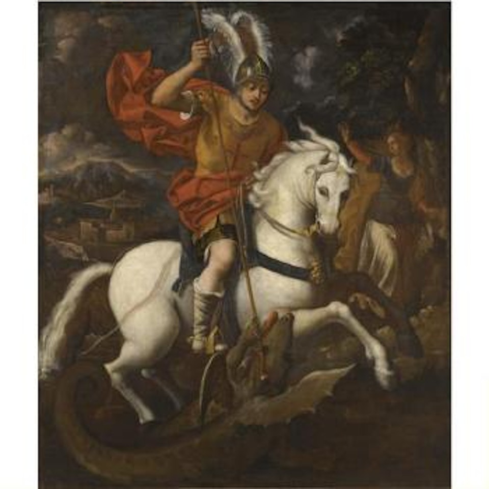 St George Slaying The Dragon by Spanish School