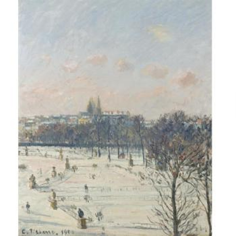 Le Jardin Des Tuileries, Effet De Neige by Camille Pissarro