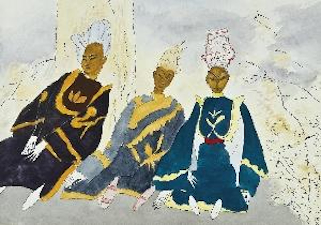 Drie orientaalse poppen by Léon Spilliaert