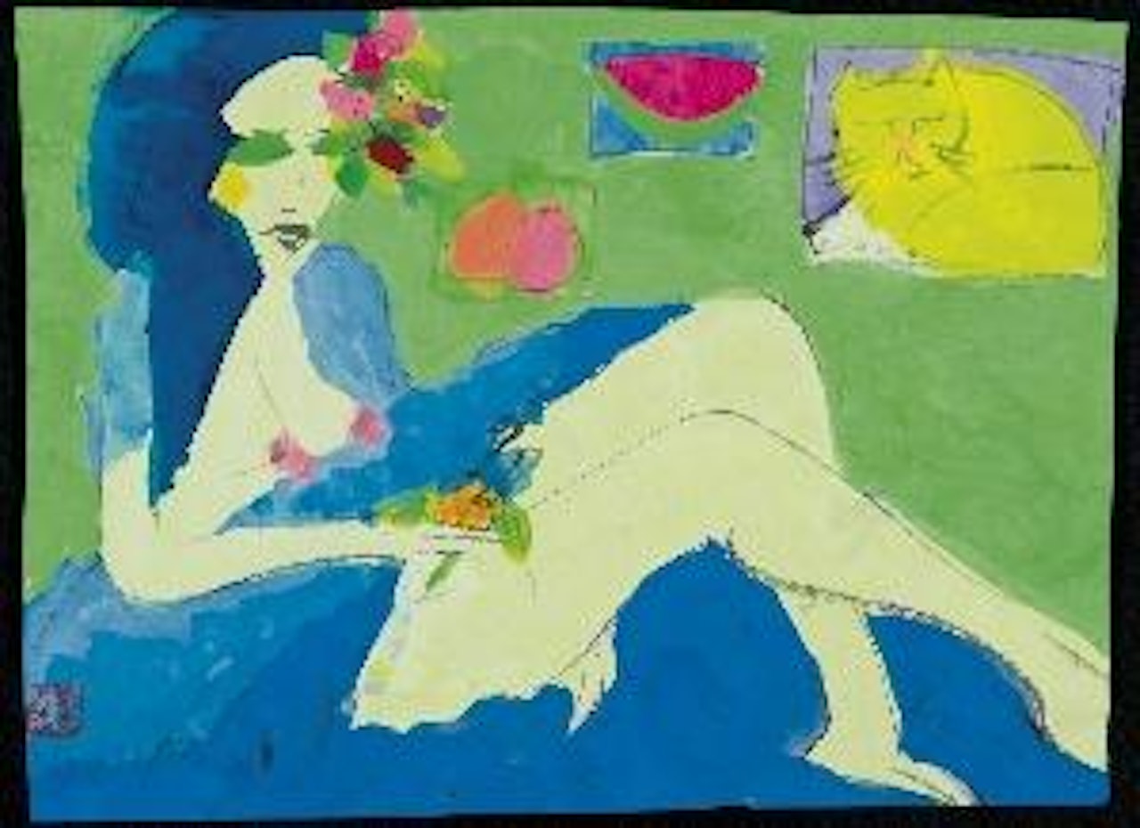 I hope he will like my blue dress by Walasse Ting