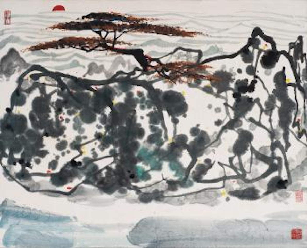 Sunrise from the mountains by Wu Guanzhong