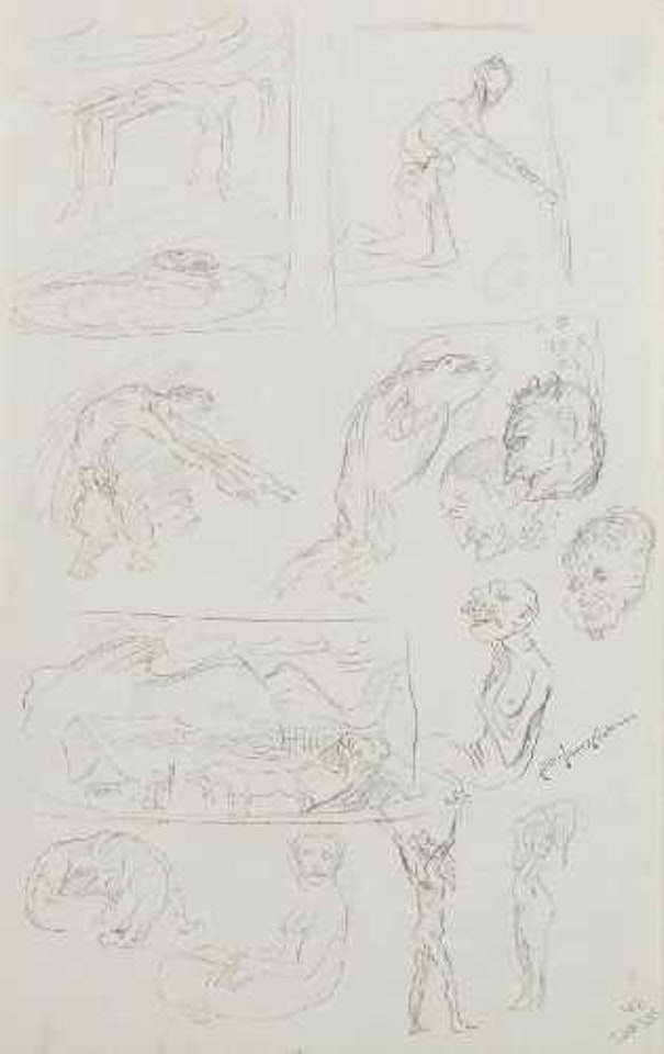 Skizzenblatt by Alfred Kubin