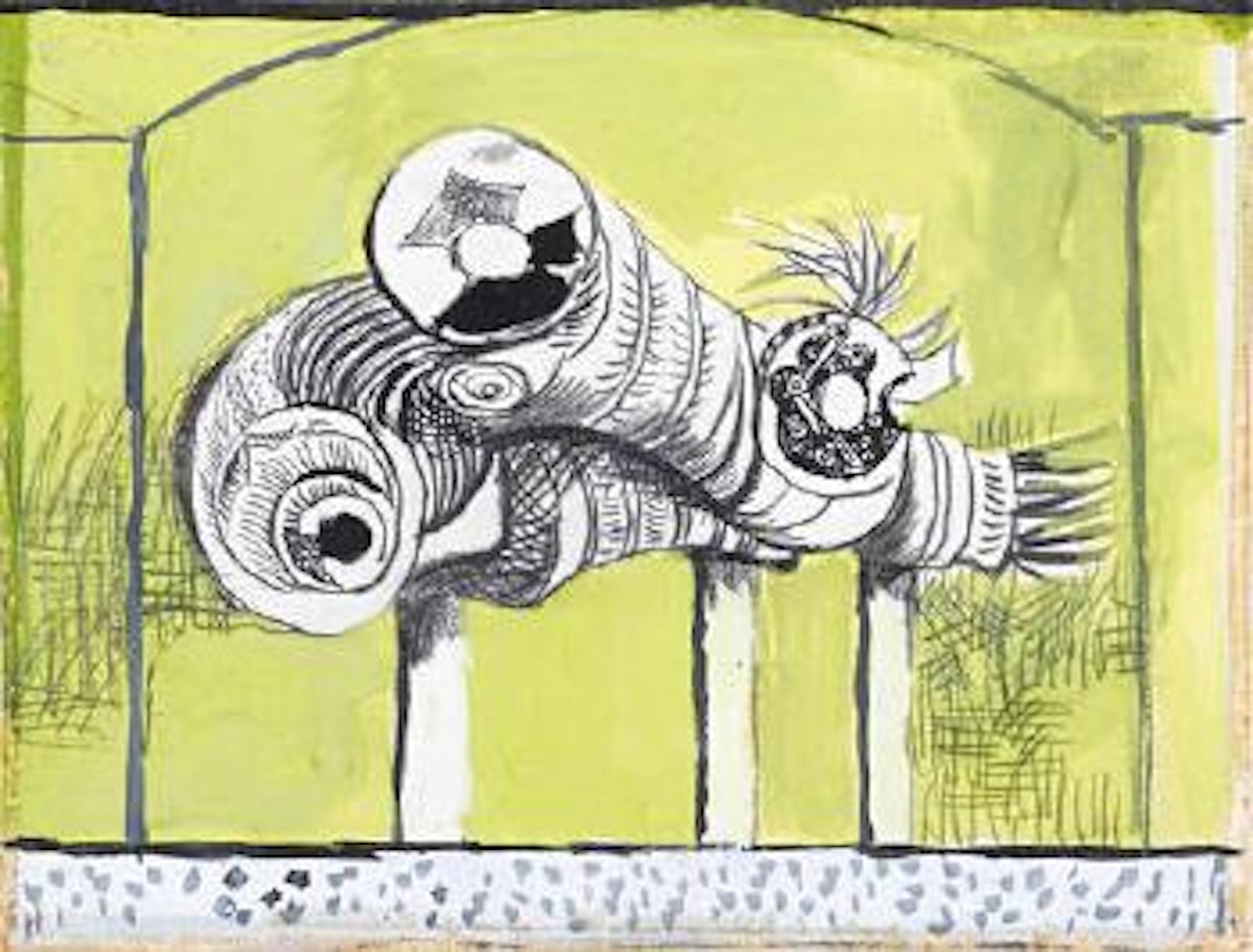 Root form, green background by Graham Sutherland
