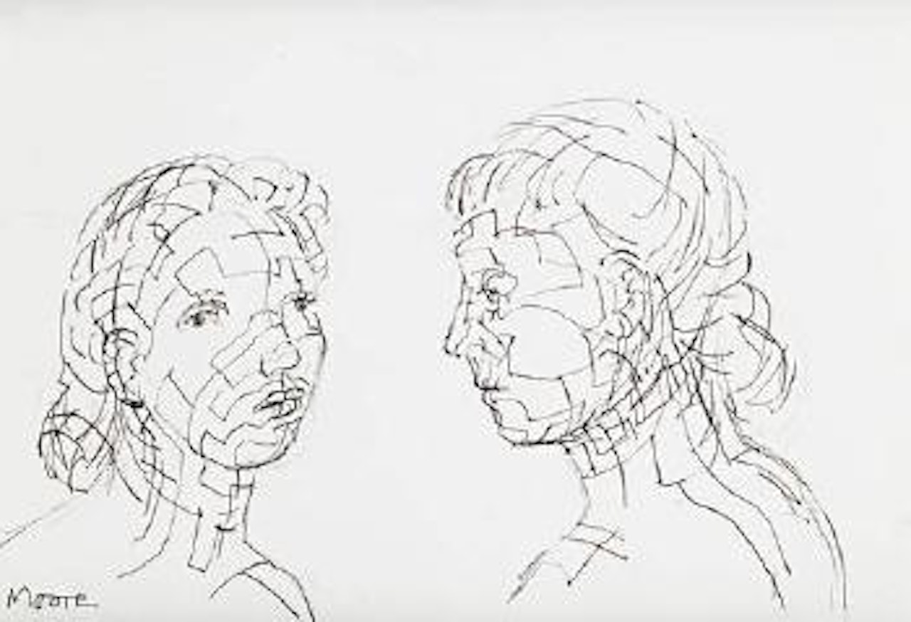 Two heads by Henry Moore