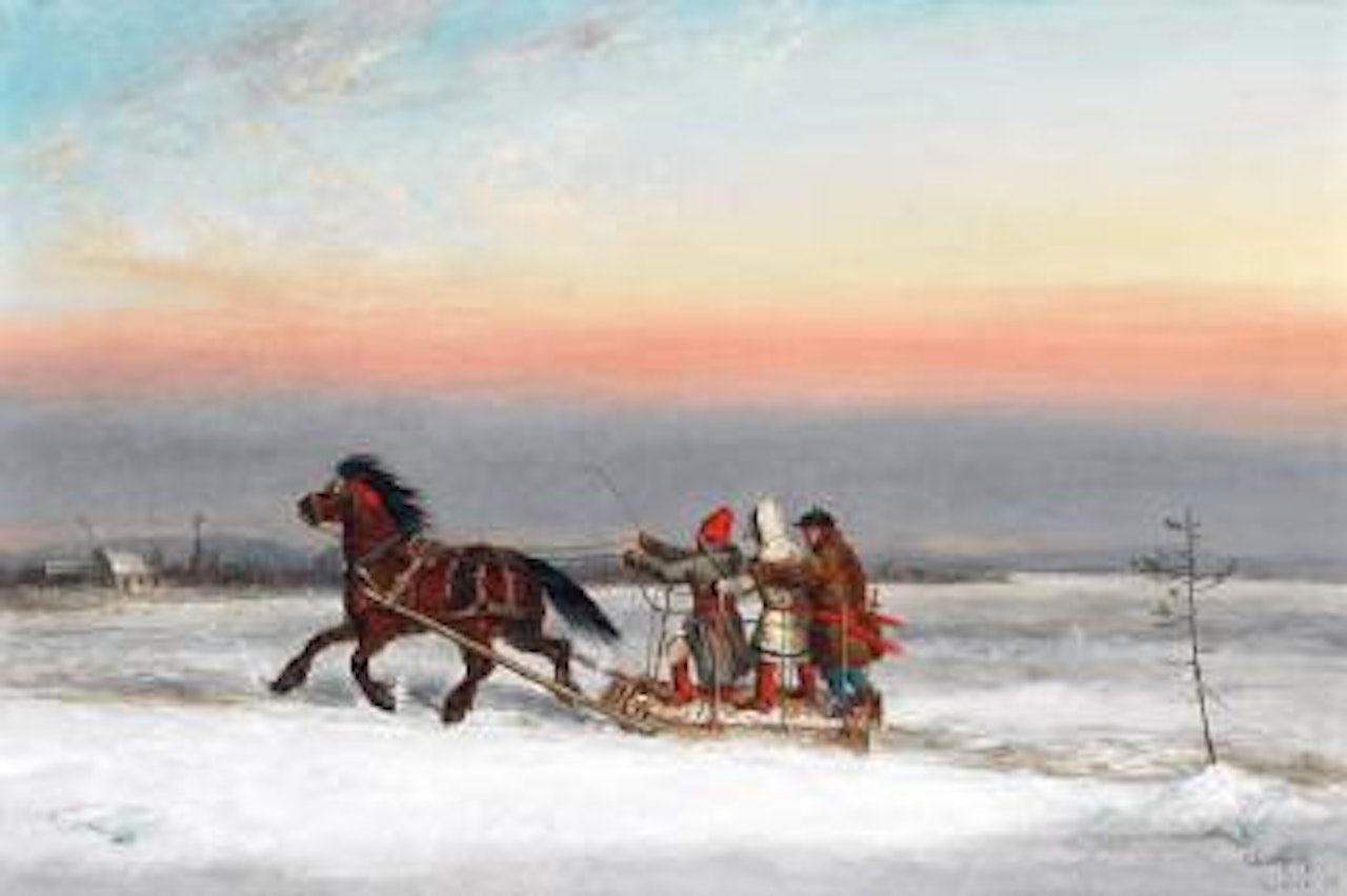 Winter traverse by Cornelius Krieghoff