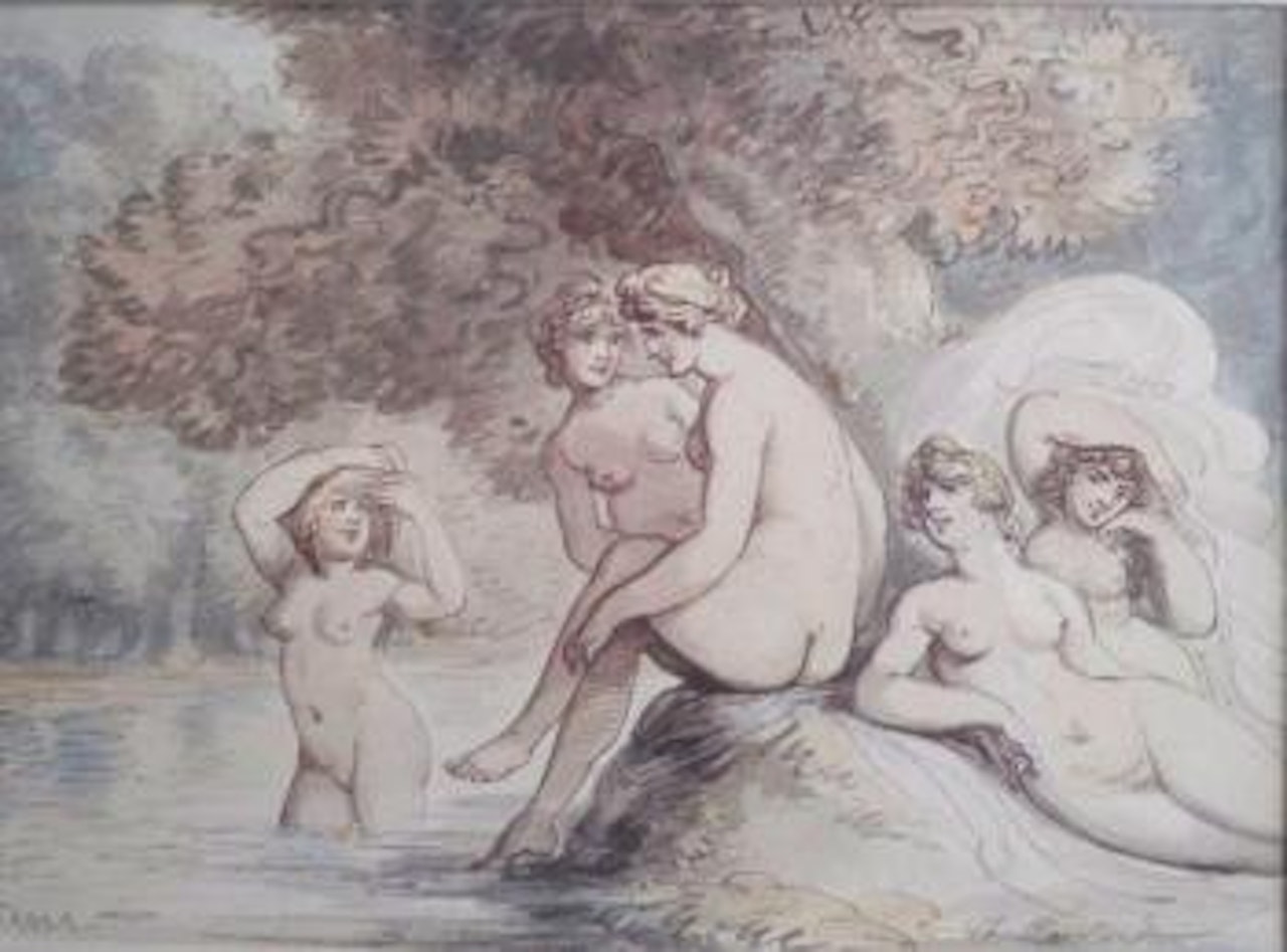 The bathers by Thomas Rowlandson