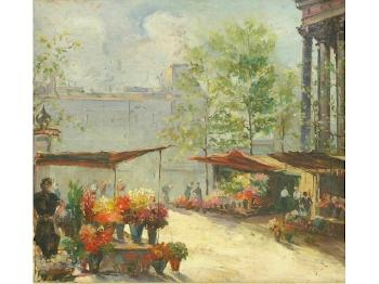 Marché aux fleurs, place de la Madeleine by Georgij Aleksandrovic Lapschin