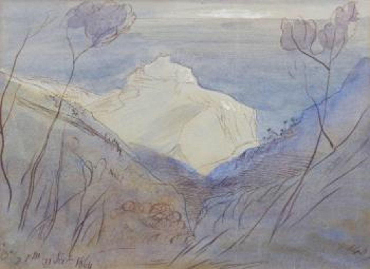 Eza (Eze), south of France by Edward Lear