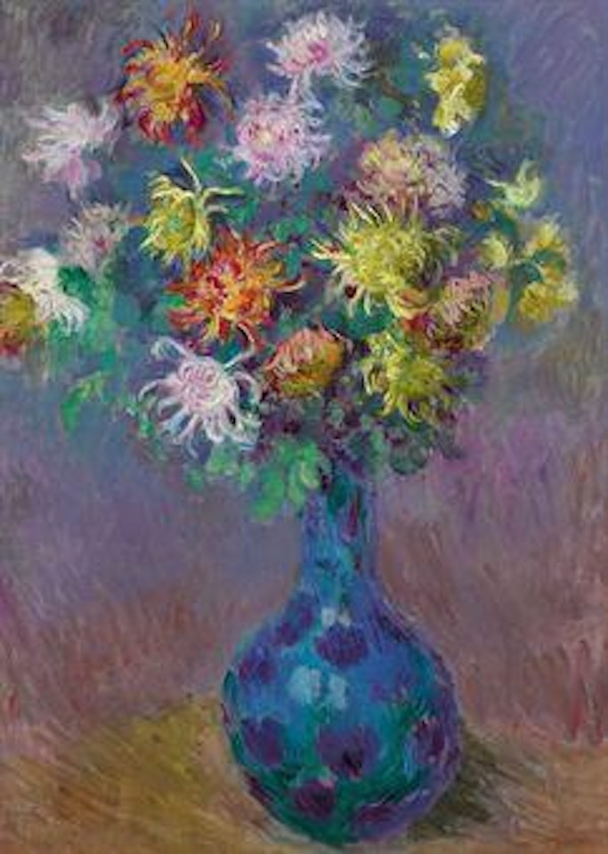 Vase de chrysanthèmes by Claude Monet