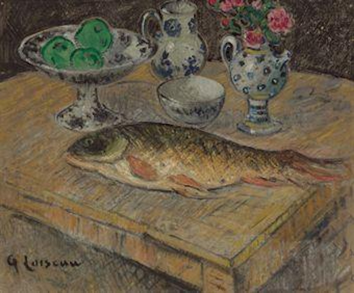 Carpe et compotier by Gustave Loiseau