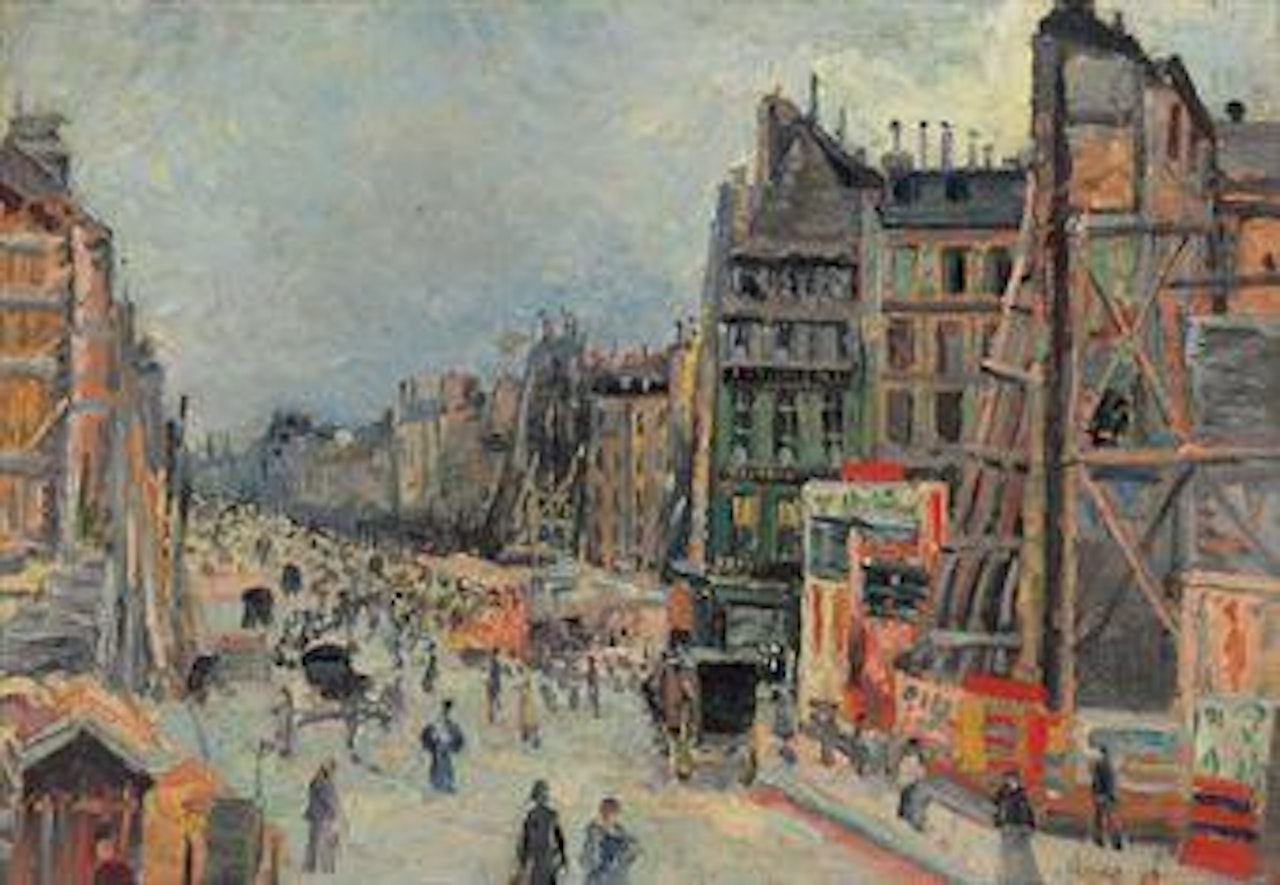 Le percement de la rue Réaumur by Maximilien Luce