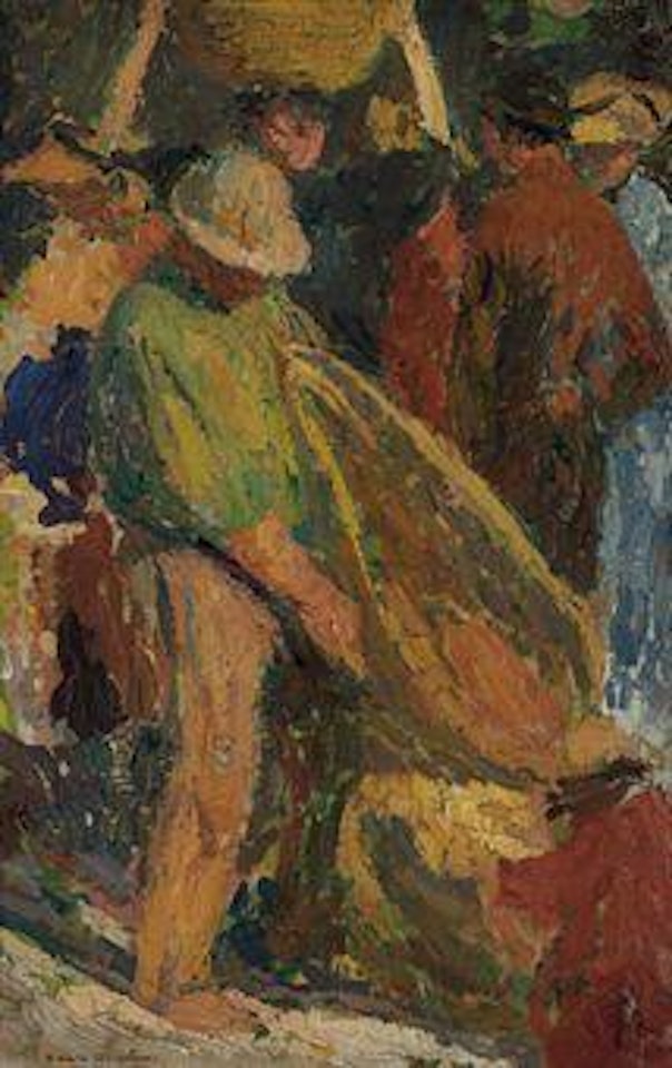 Sur la marché by Henri Jean Guillaume Martin