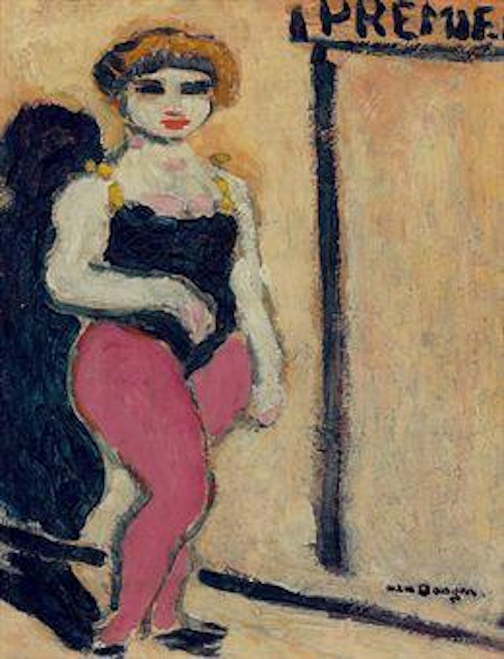 Femme aux collant rose by Kees van Dongen