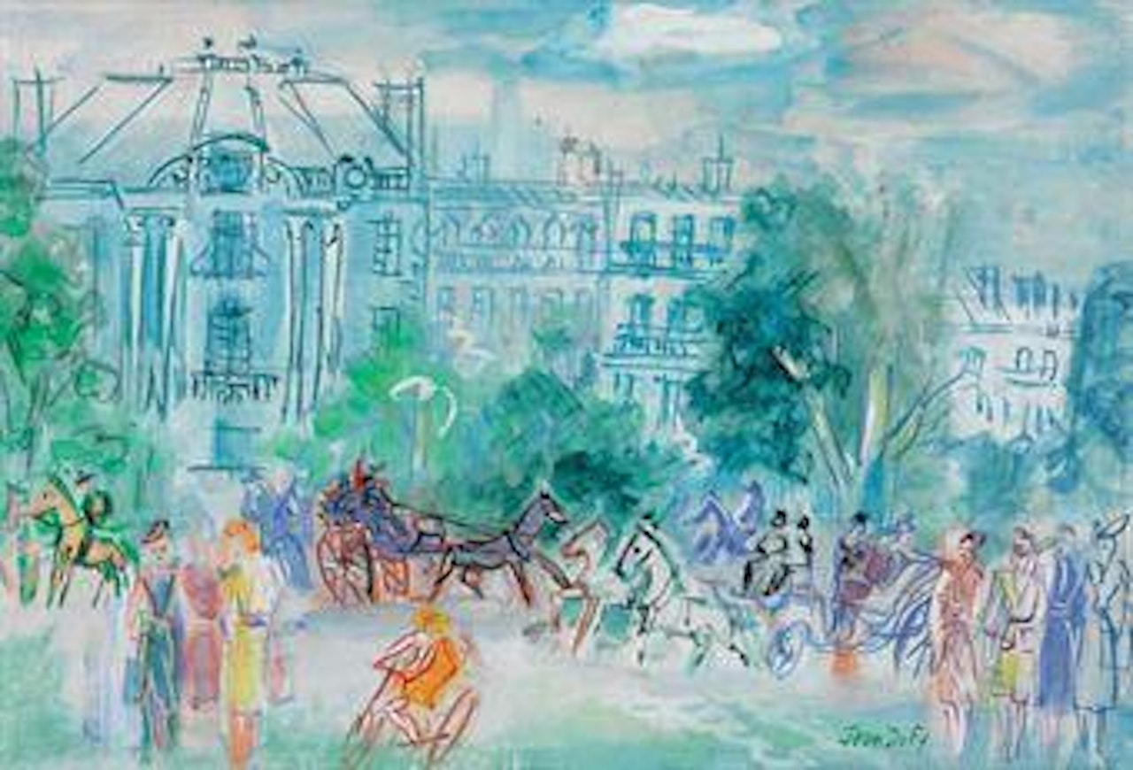 Calèches à Bois de Boulogne by Jean Dufy