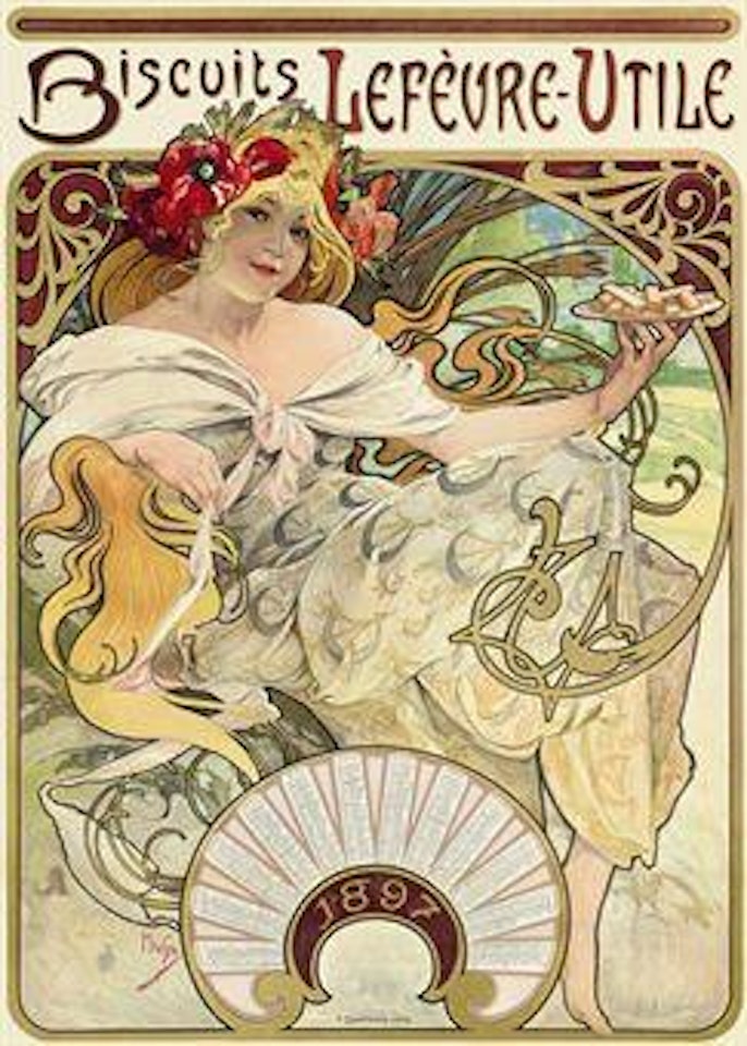 Biscuits Lefevre-Utile by Alphonse Mucha