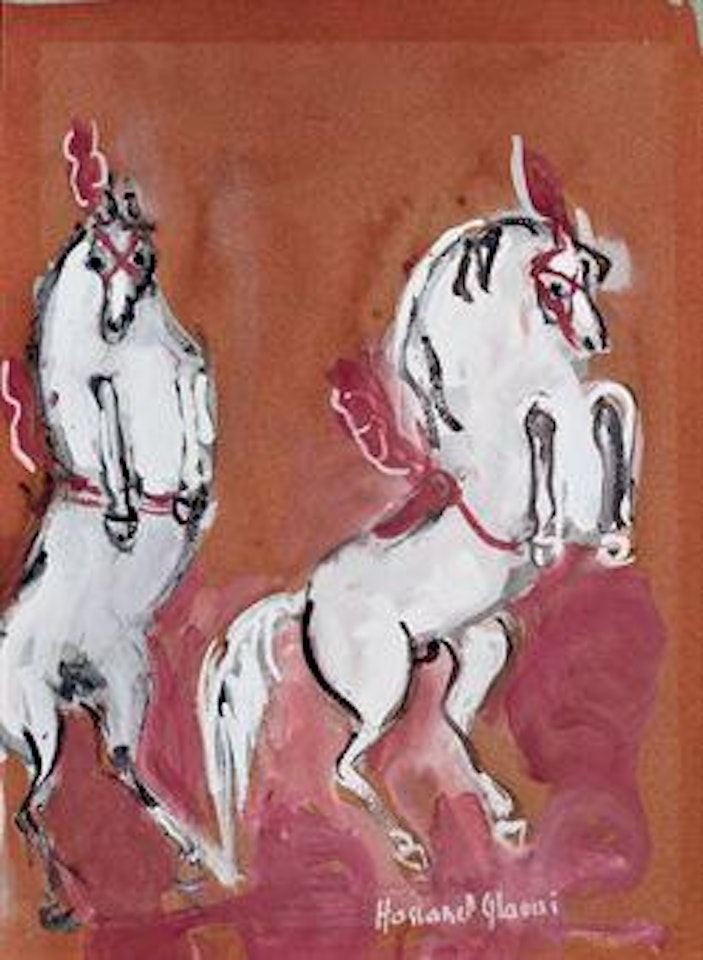 Deux chevaux by Hassan El Glaoui
