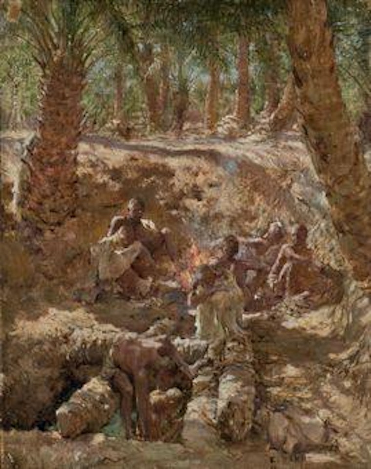 Etude pour El Rattacine (Les Puisatiers) by Etienne Alphonse Dinet