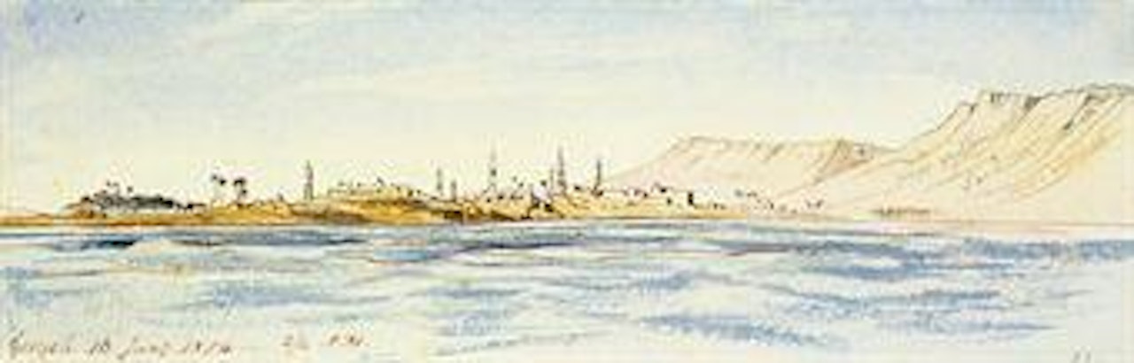 View of Girga on the Nile by Edward Lear