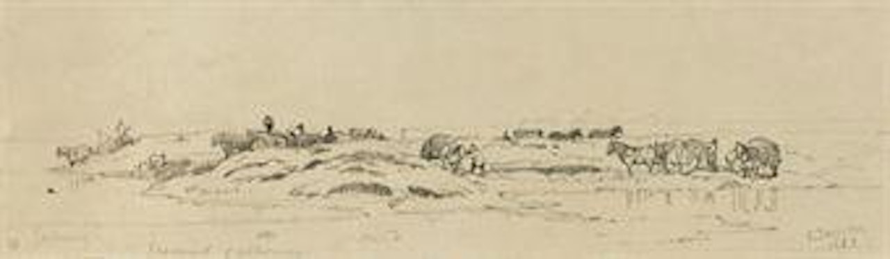 Sketches in Jersey and Guernsey, including scenes of 'Drawing Lumber'; 'Seaweed gathering'; 'Launching boat'; and 'Pulling Wreck ashore' by Edward Duncan