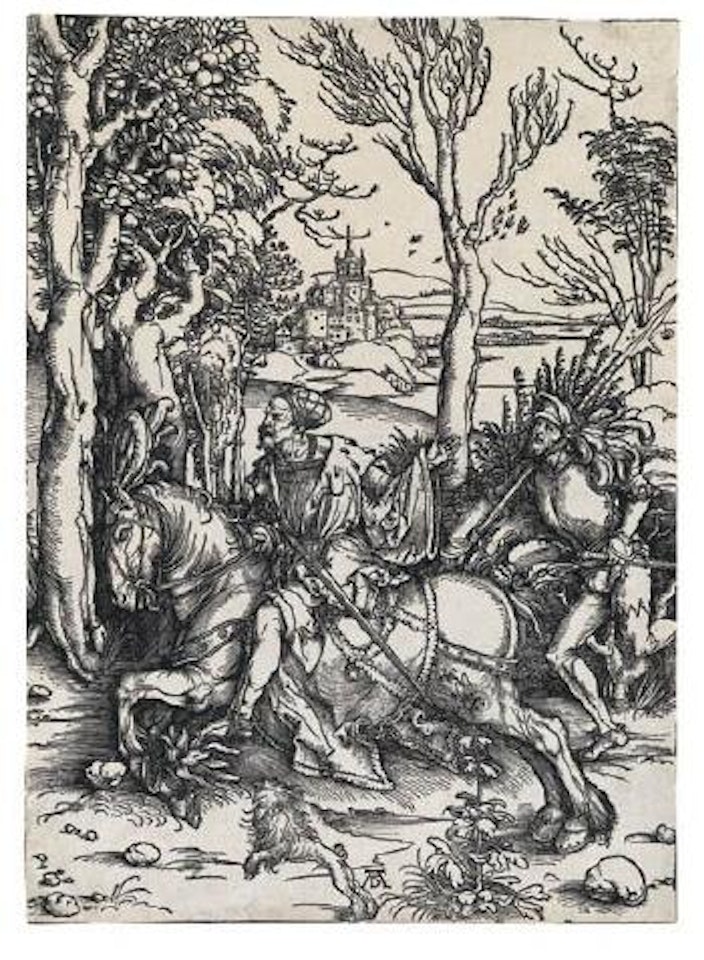 A Knight on Horseback and the Lansquenet by Albrecht Dürer