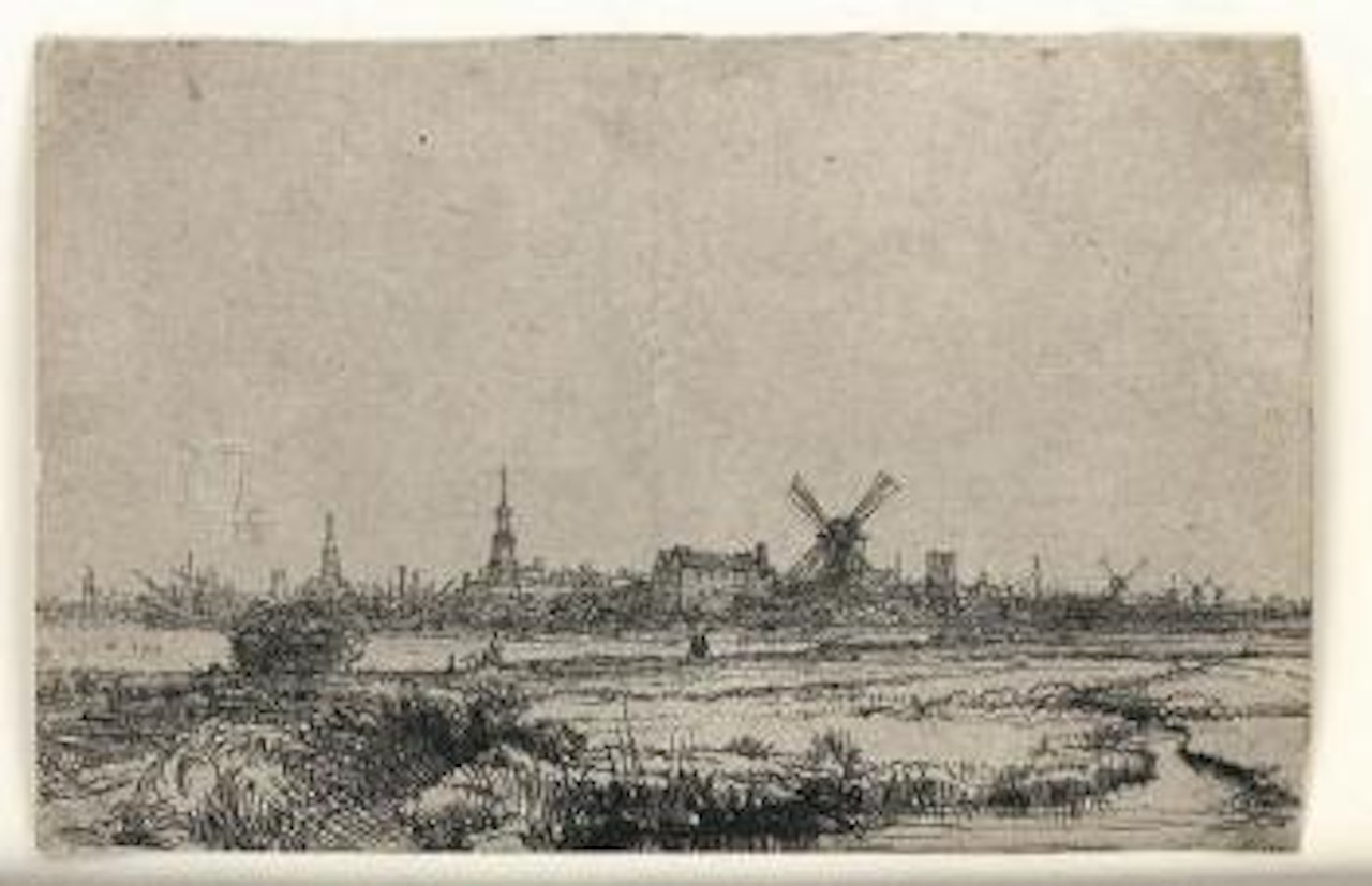 View of Amsterdam from the North West by Attributed to Rembrandt Harmensz van Rijn