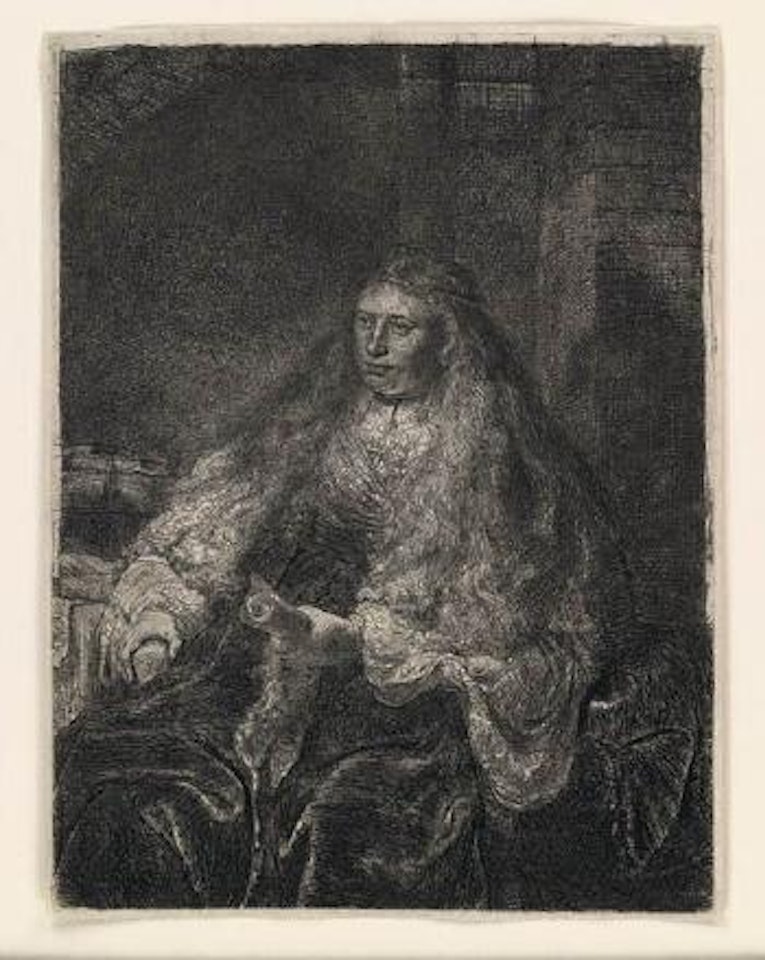 The great Jewish bride by Attributed to Rembrandt Harmensz van Rijn