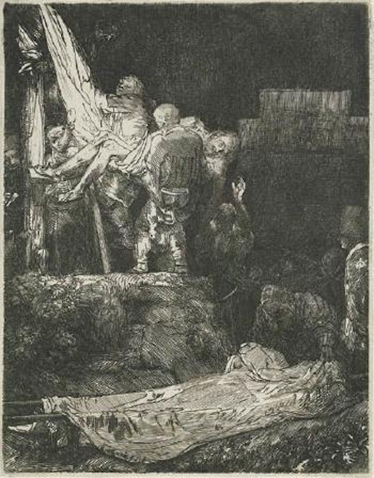 The Descent from the Cross by Torchlight by Attributed to Rembrandt Harmensz van Rijn