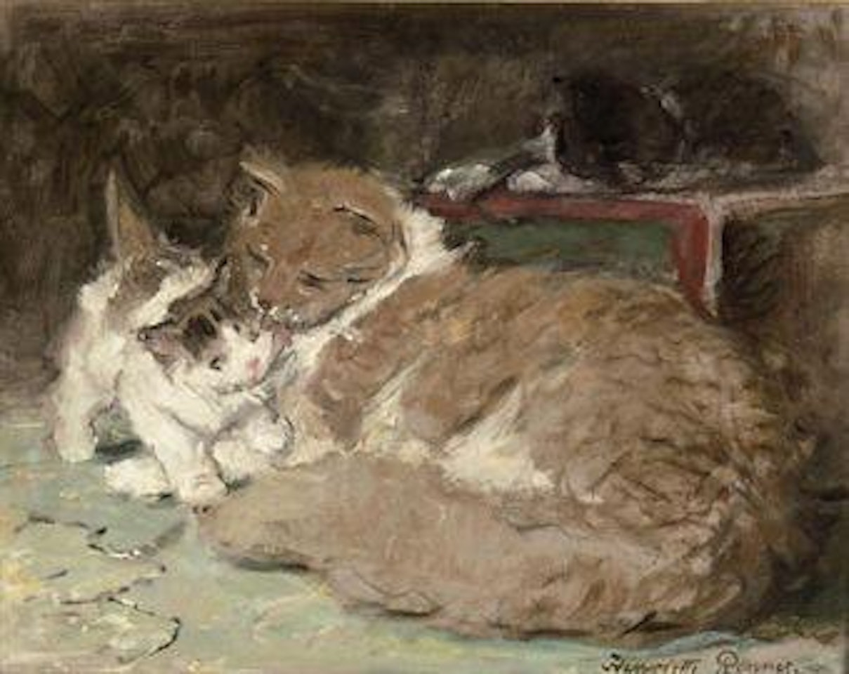 Mother's love by Henriette Ronner-Knip