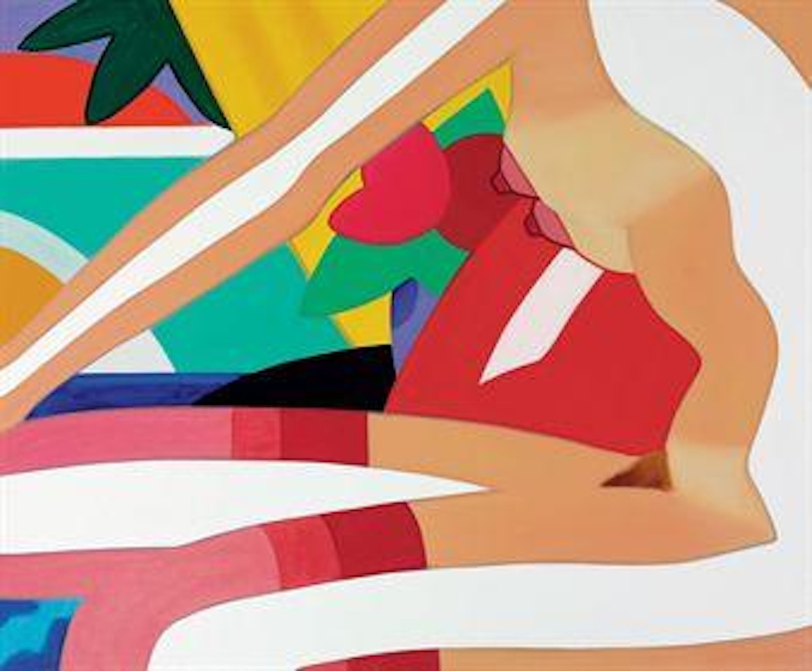 Sunset Nude with Red Stockings by Tom Wesselmann