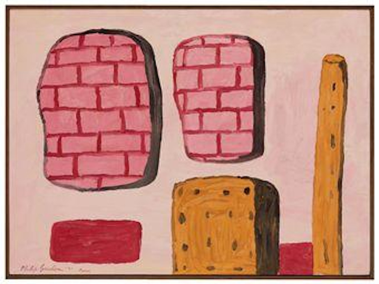 Trastevre Wall Rome by Philip Guston
