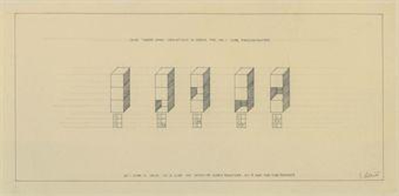 Five Three-Part Variations in which the No. 1 Cube Predominates by Sol LeWitt