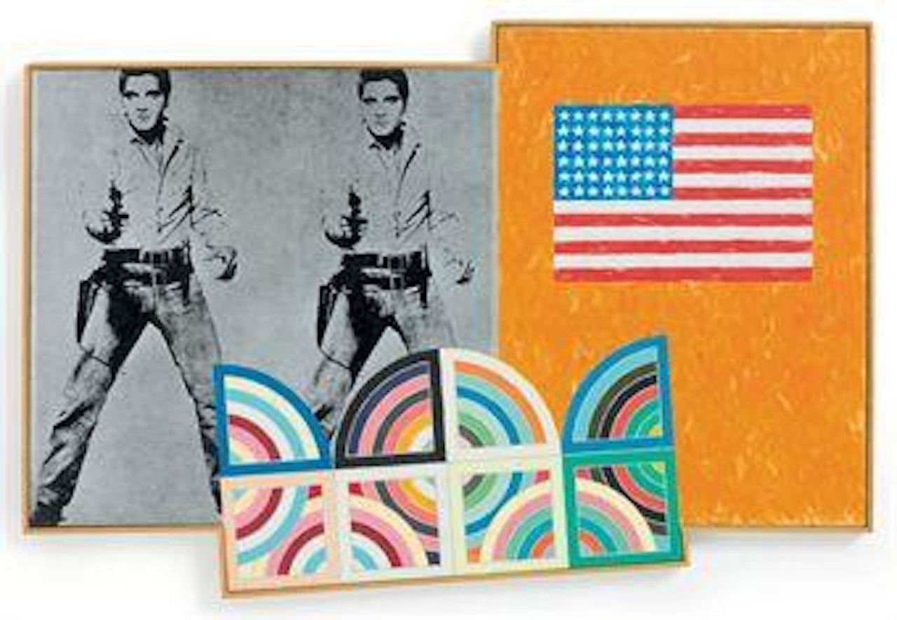 Flag on Orange Field, Elvis and Tahkt 8 by Richard Pettibone