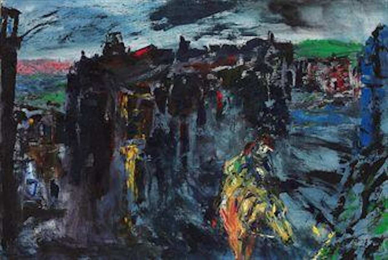 A horseman enters a town at night by Jack Butler Yeats