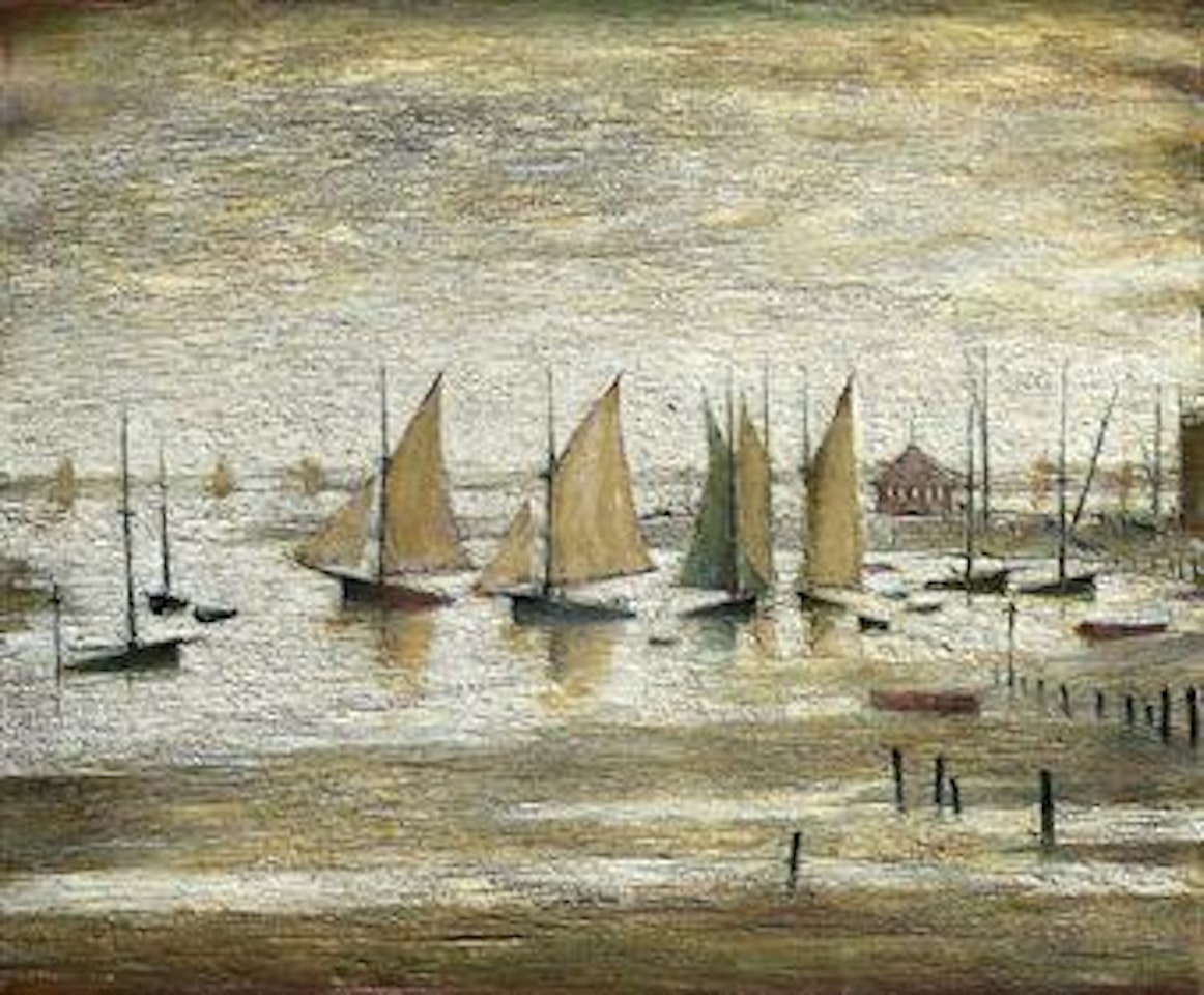 Yachts at Lytham by Laurence Stephen Lowry