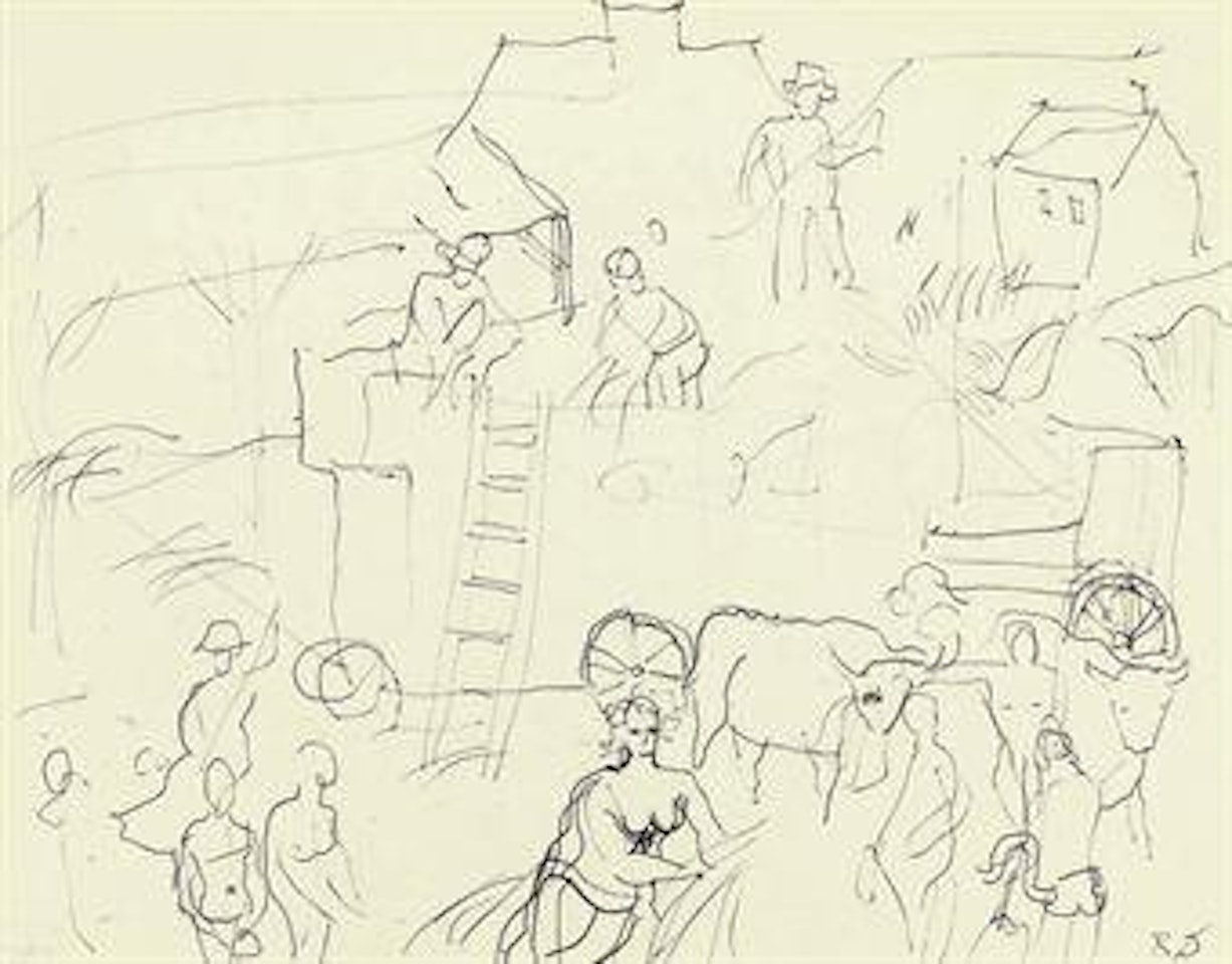 Scène de ferme, dépicage by Raoul Dufy