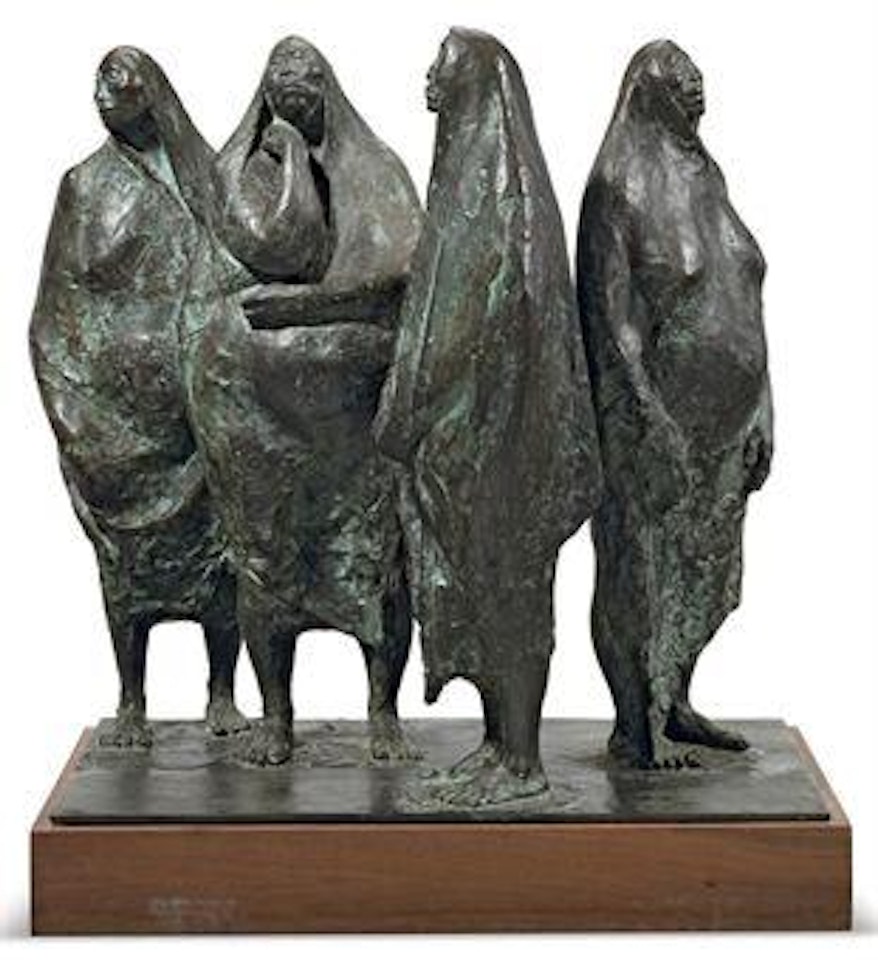 Grupo De Cuatro Mujeres De Pie by Francisco Zuñiga