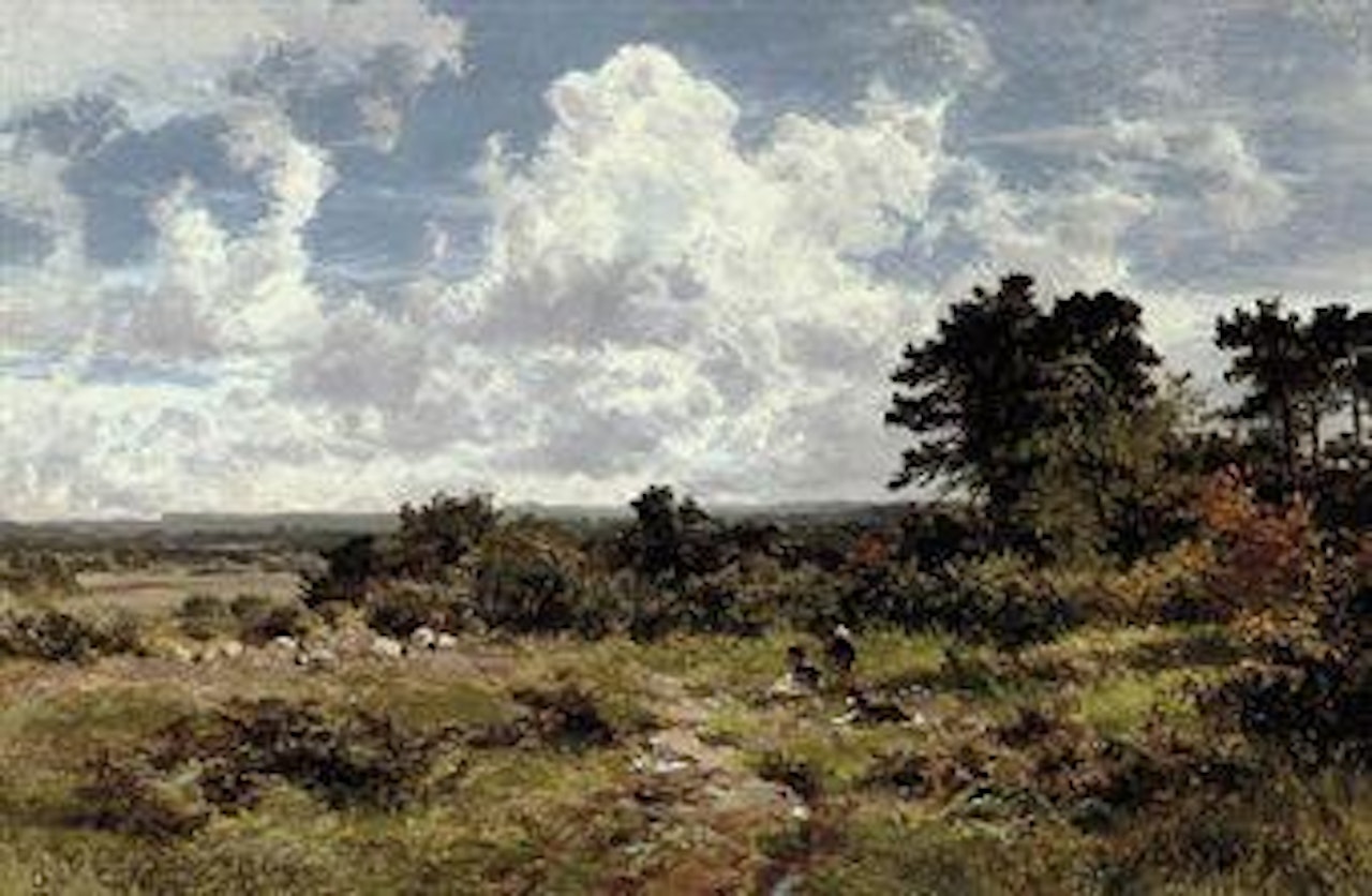 On the common by Benjamin Williams Leader