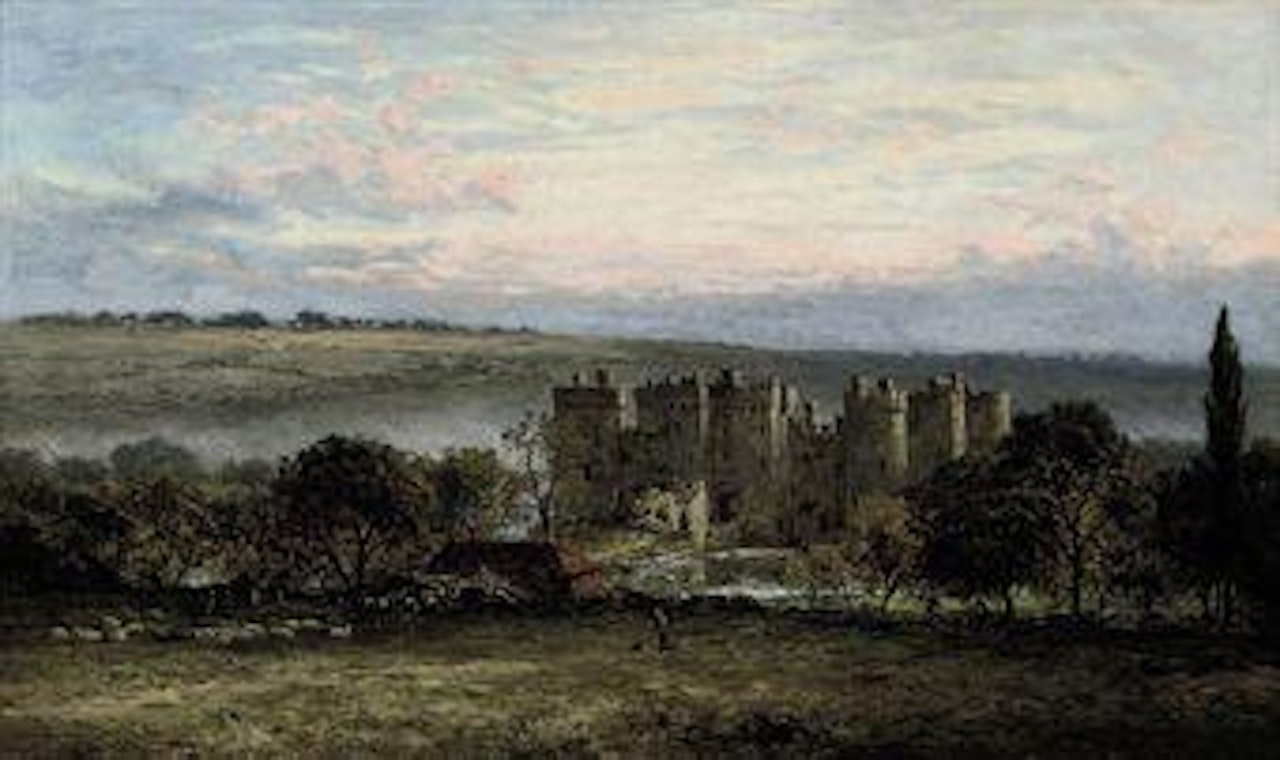 Bodiam Castle from the hill, Sussex by Benjamin Williams Leader
