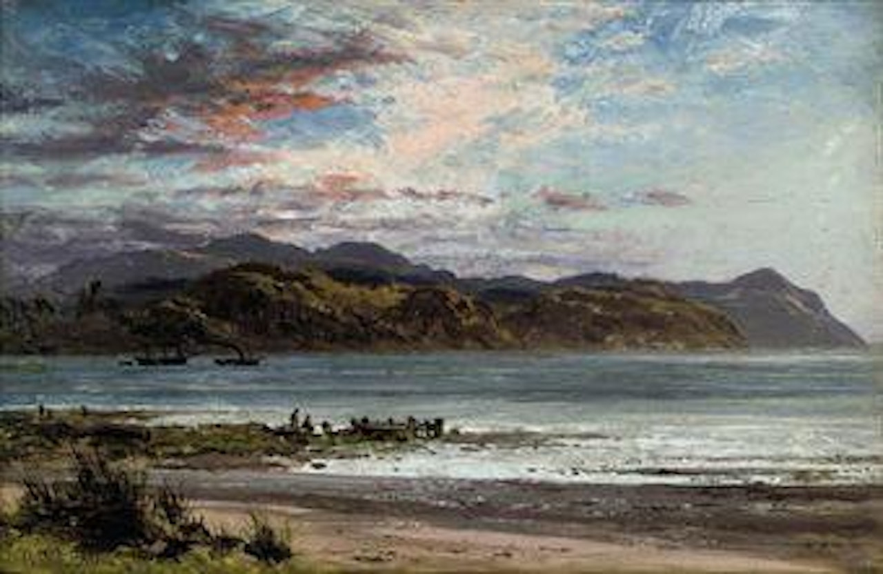 A coastal landscape by Benjamin Williams Leader