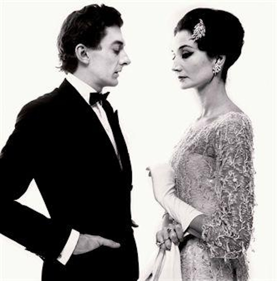 Vicomtesse Jacqueline de Ribes and Raymundo de Larrain, New York studio, May 1961 by Richard Avedon