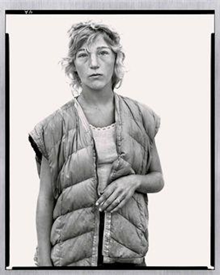 Debbie McClendon, carney, Thermopolis, Wyoming, 7-29-81 by Richard Avedon