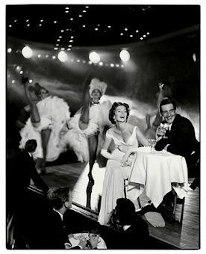 Suzy Parker and Robin Tattersall, Evening Dress by Grès, Moulin Rouge, Paris, August 1957 by Richard Avedon