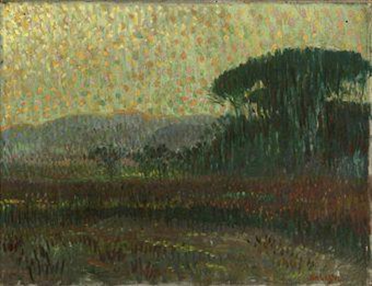 Landscape with trees by Leo Gestel