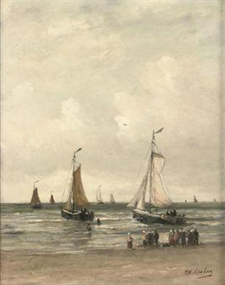 Collecting the day's catch by Hendrik-Willem Mesdag