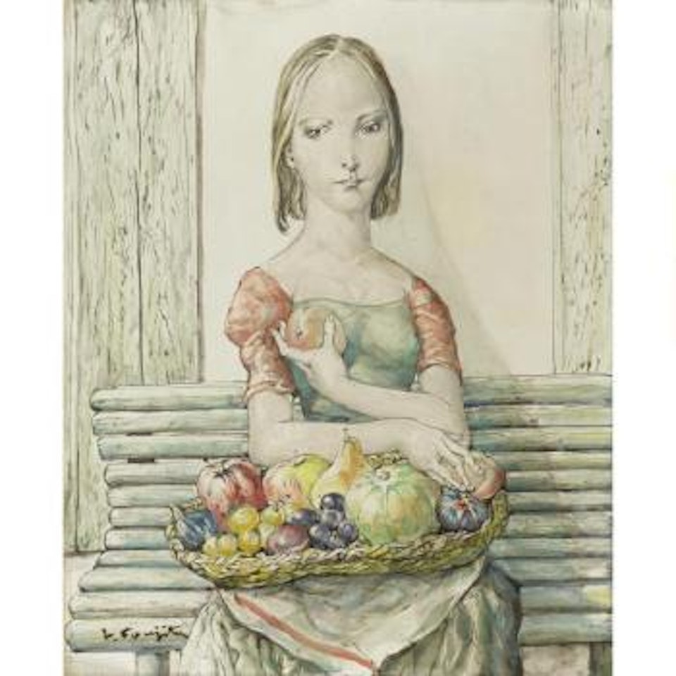 Jeune Fille À La Corbeille De Fruits by Leonard Tsuguharu Foujita