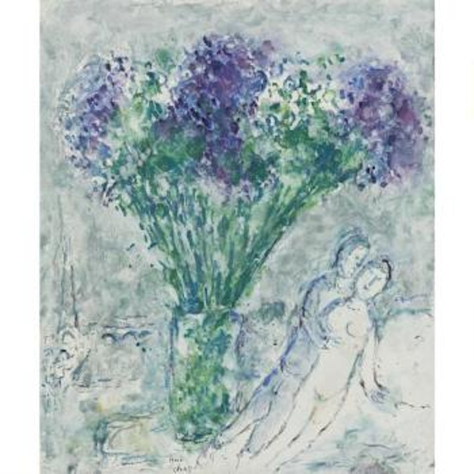 Le Bouquet Mauve by Marc Chagall