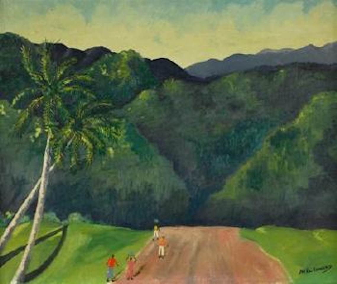 Figures in a landscape, Jamaica by Noel Coward